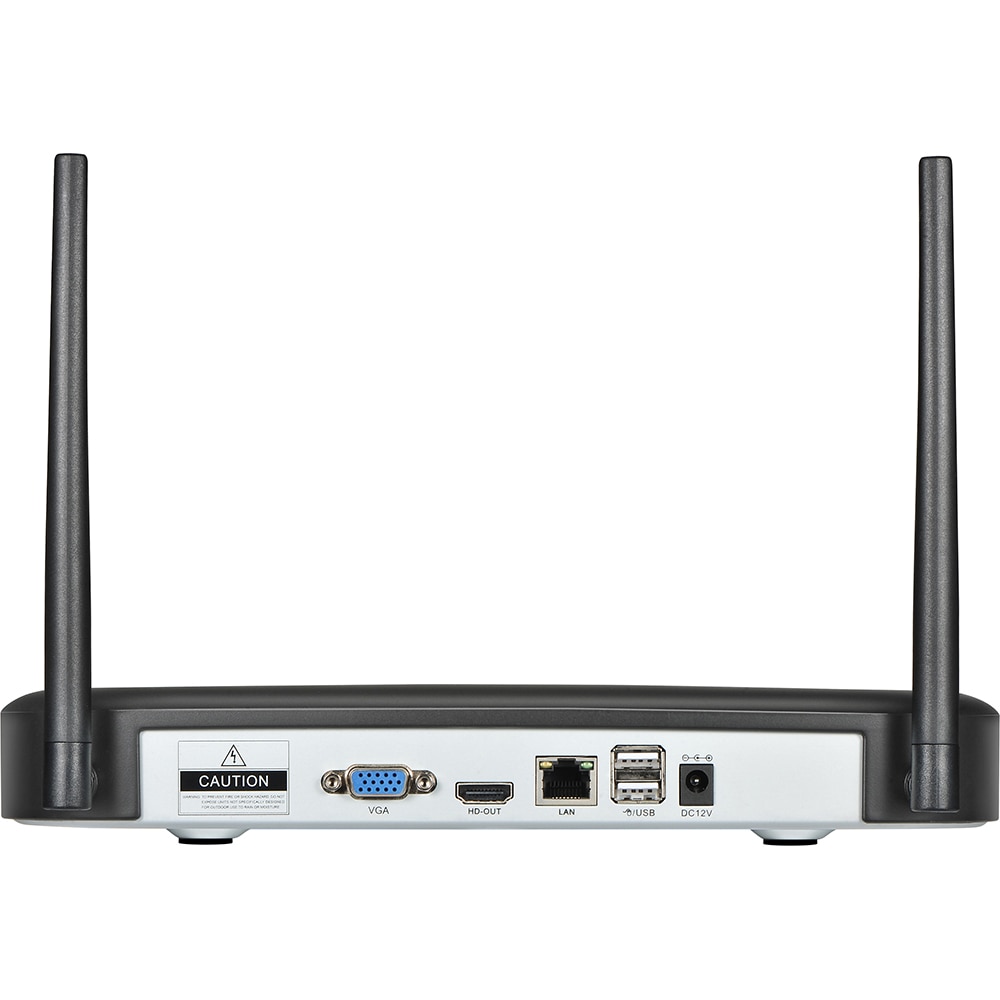 Kit de supraveghere video HOMEGUARD HGNVK109104, 5 Mp, 4 camere, 2880p, Wi-Fi, 10 canale, negru