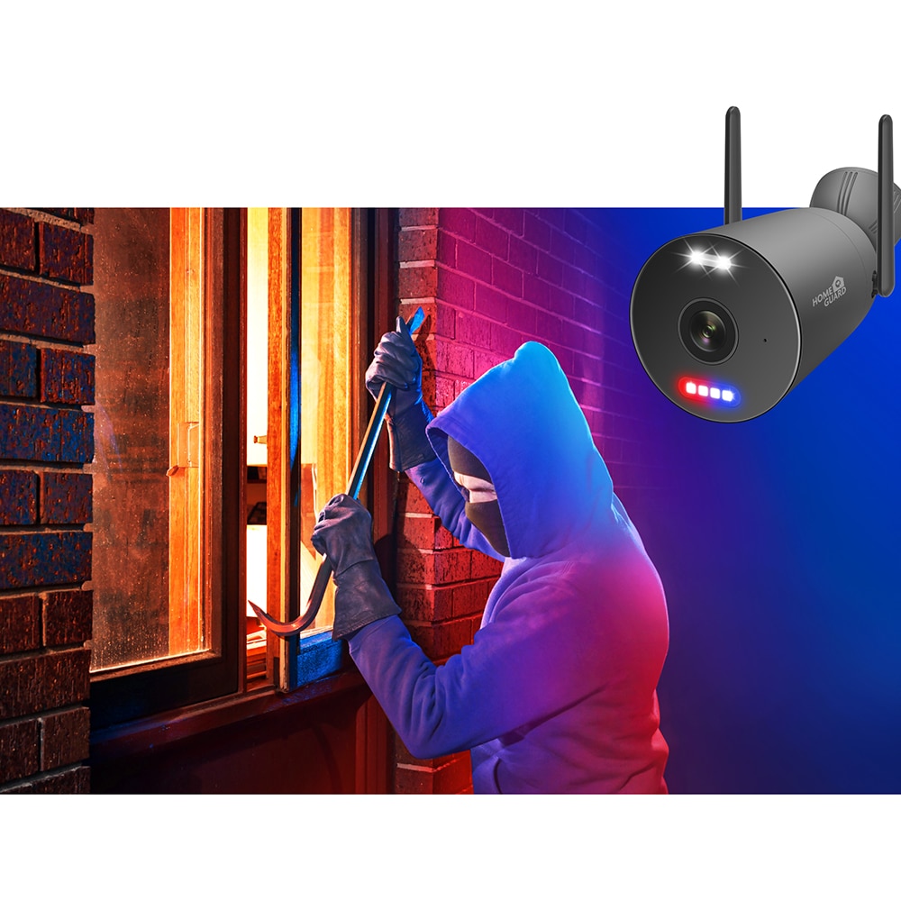 Kit de supraveghere video HOMEGUARD HGNVK109104, 5 Mp, 4 camere, 2880p, Wi-Fi, 10 canale, negru