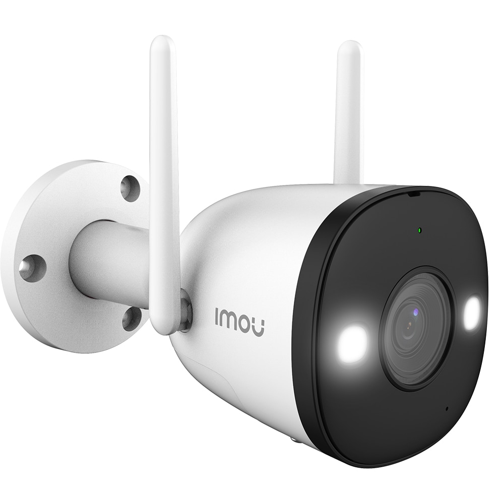 Kit de supraveghere video IMOU Bullet 2 2MP, 4 camere, Full HD, Wi-Fi, 4 canale, alb