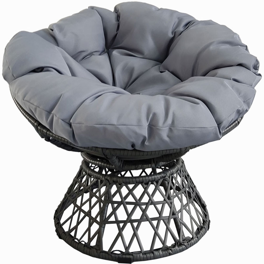 Scaun terasa MYRIA Spin, otel, 86 x 86 x 34 cm, gri