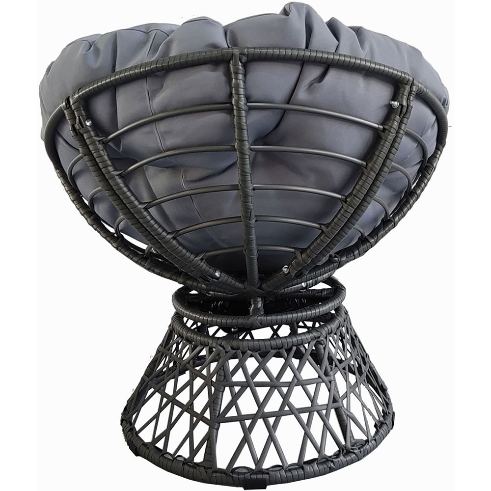 Scaun terasa MYRIA Spin, otel, 86 x 86 x 34 cm, gri