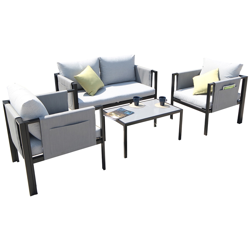 Set mobilier gradina MYRIA Seattle, 4 piese, gri