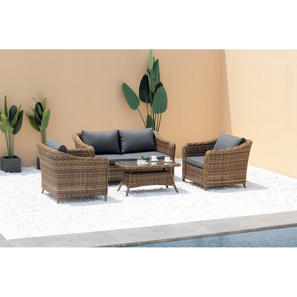 Set mobilier gradina MYRIA Blyth, 4 piese, maro