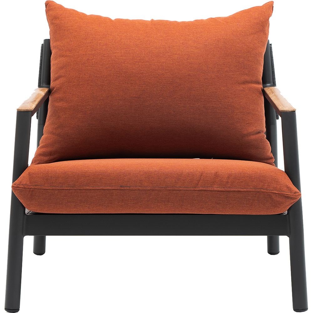 Set mobilier gradina MYRIA Monti, 4 piese, portocaliu-gri inchis