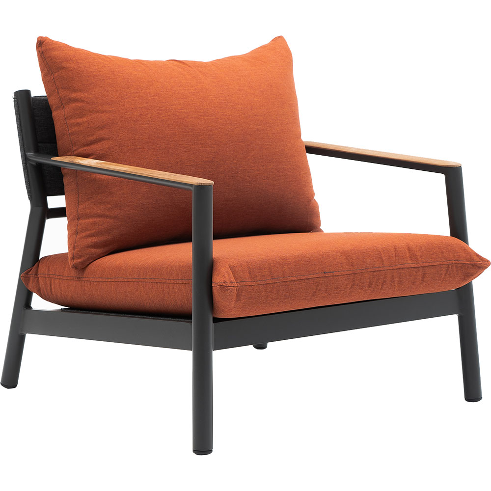 Set mobilier gradina MYRIA Monti, 4 piese, portocaliu-gri inchis