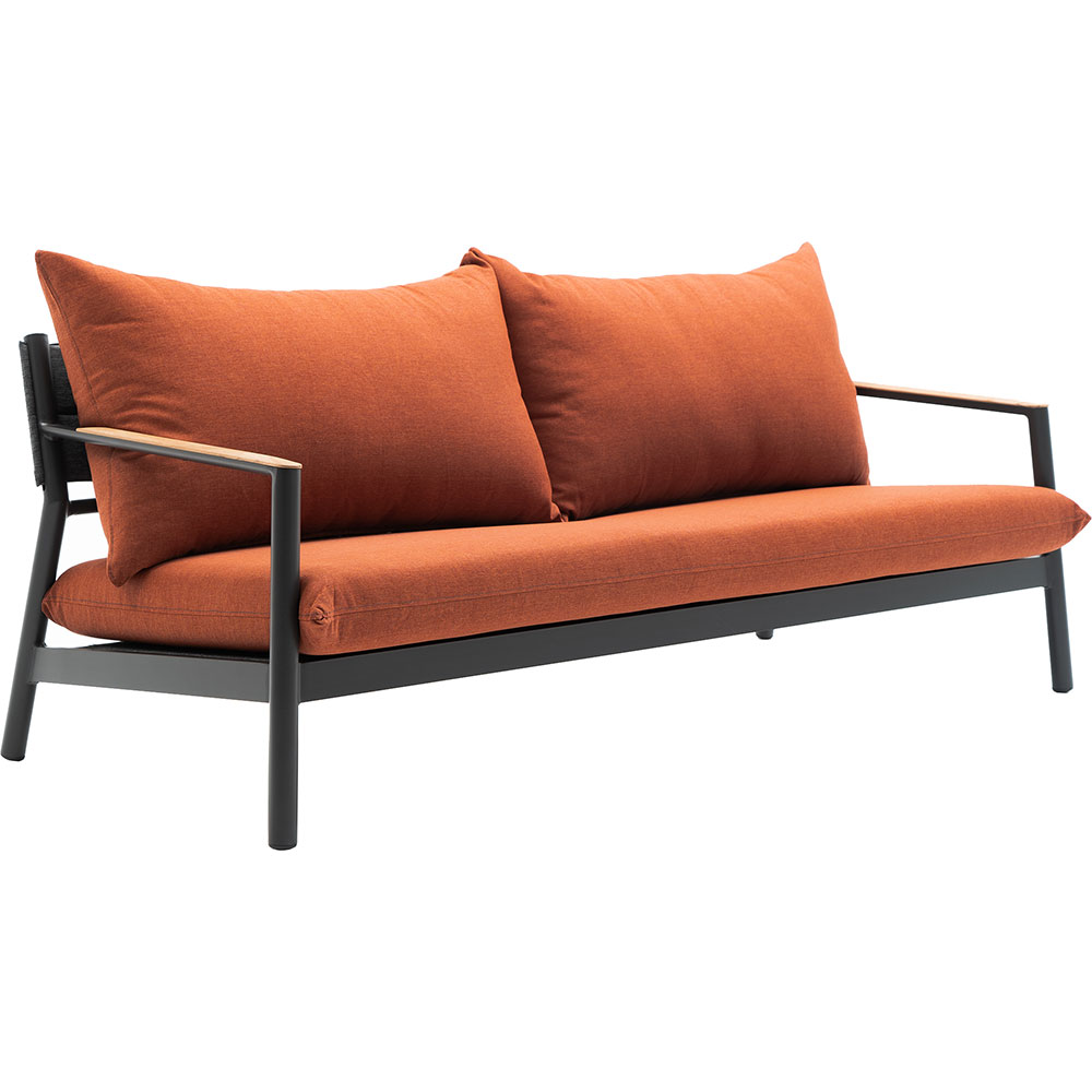 Set mobilier gradina MYRIA Monti, 4 piese, portocaliu-gri inchis