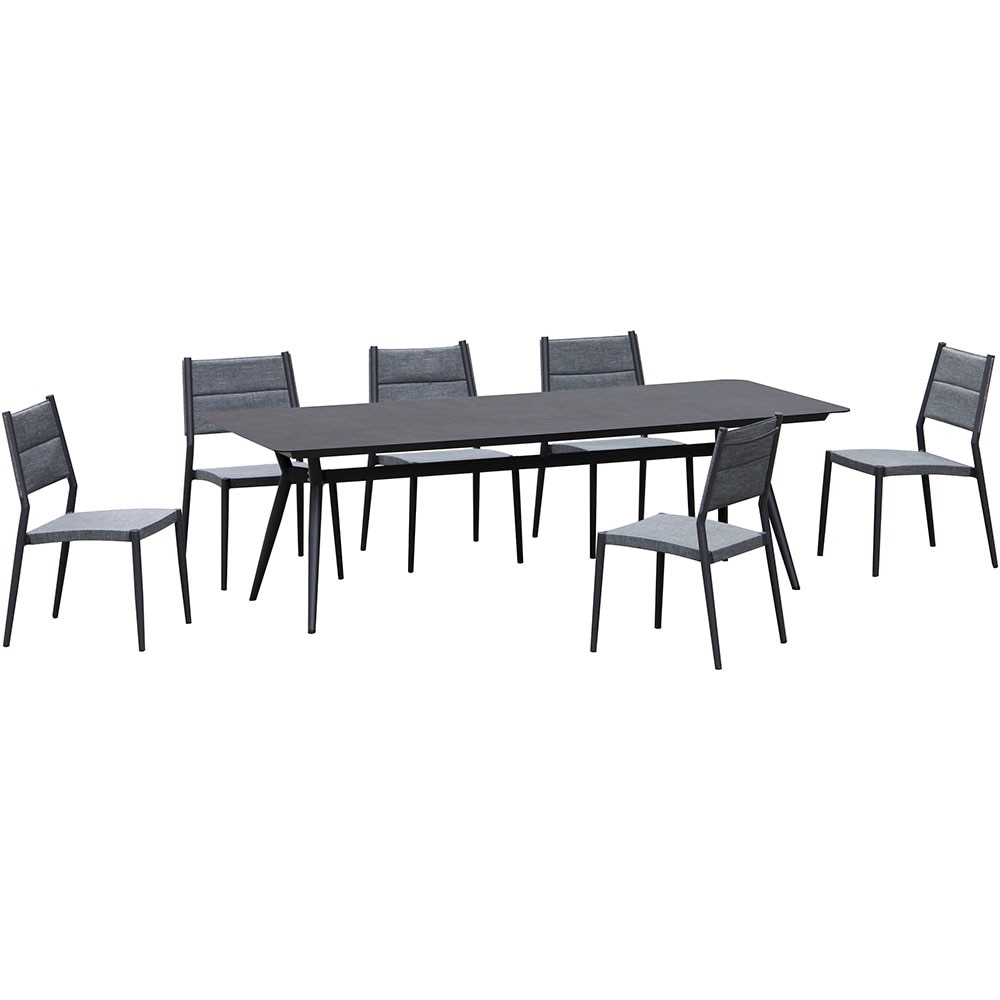 Masa terasa MYRIA Monti, aluminiu, 210 x 90 x 74 cm, gri inchis