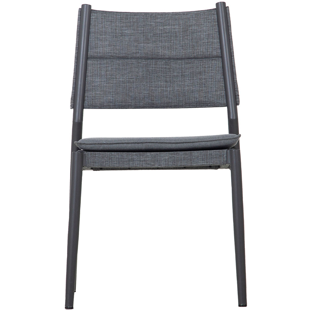 Scaun terasa MYRIA Monti, aluminiu, 55 x 56.5 x 87 cm, gri inchis