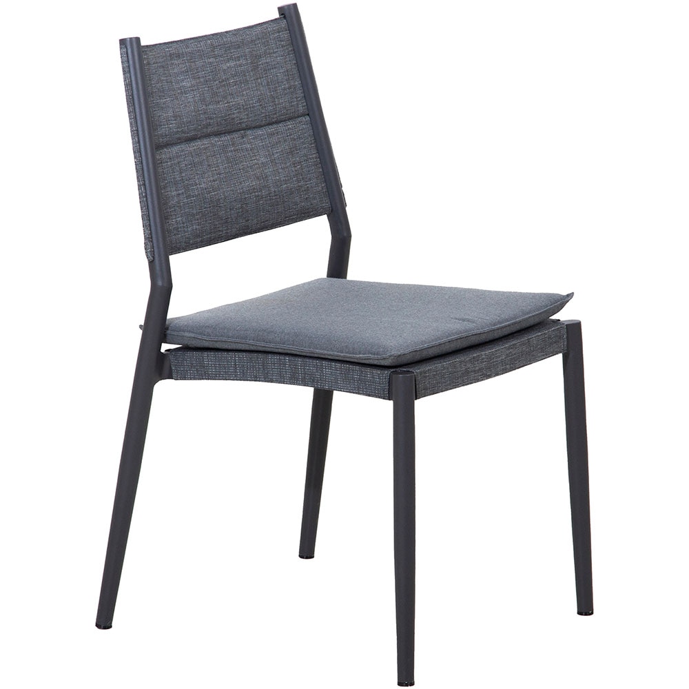 Scaun terasa MYRIA Monti, aluminiu, 55 x 56.5 x 87 cm, gri inchis