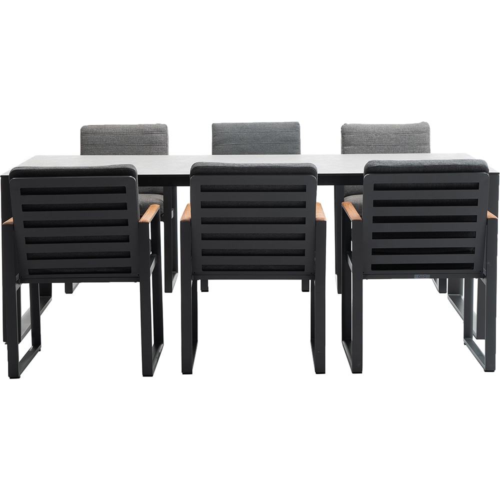 Masa terasa MYRIA Alexander, aluminiu, 220 x 100 x 74 cm, gri inchis