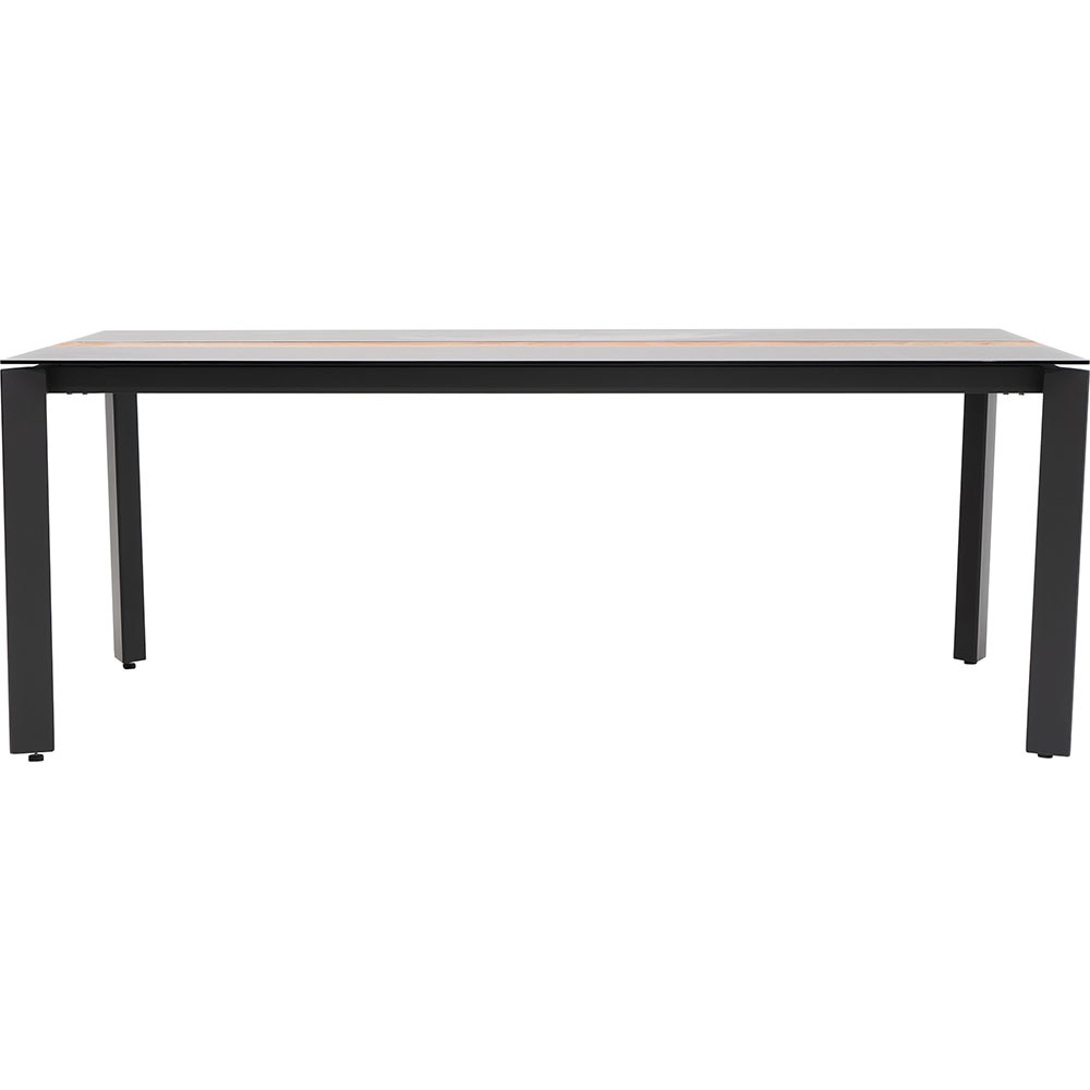 Masa terasa MYRIA Aimar, aluminiu, 200 x 100 x 74.5 cm, gri inchis