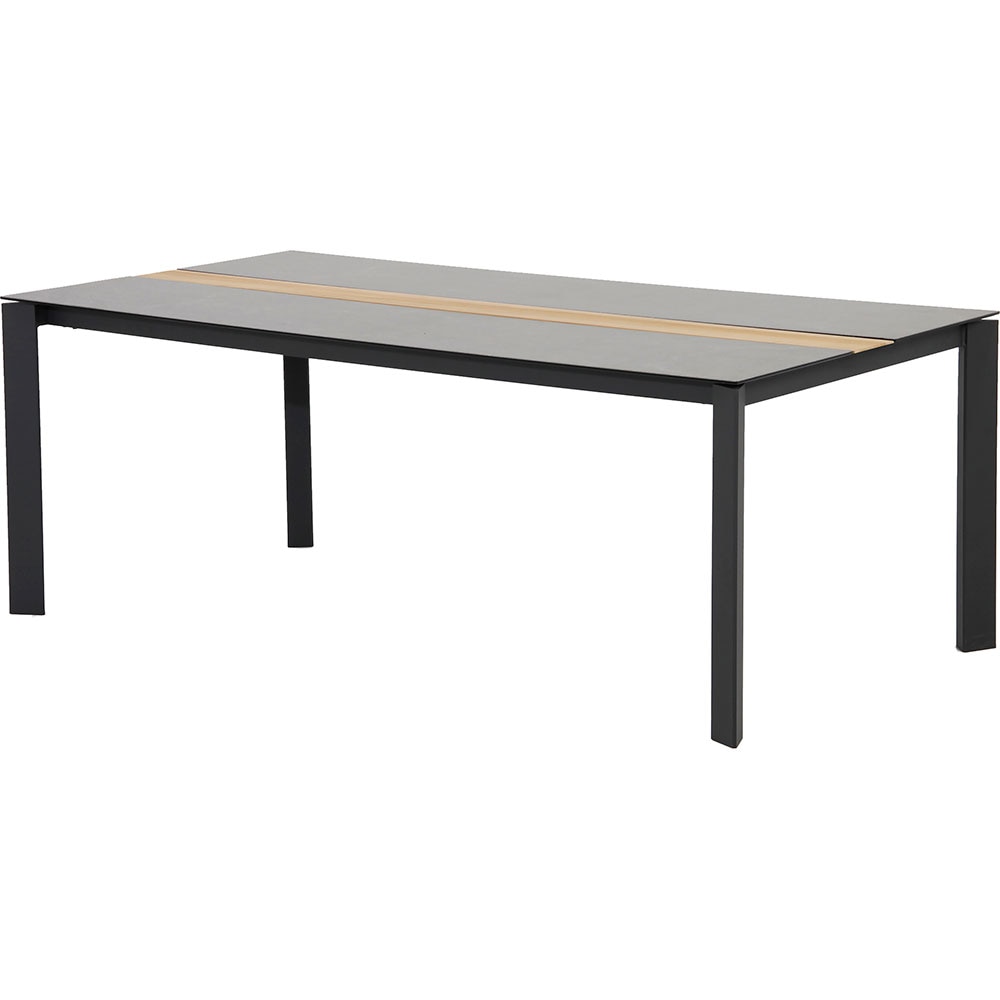 Masa terasa MYRIA Aimar, aluminiu, 200 x 100 x 74.5 cm, gri inchis