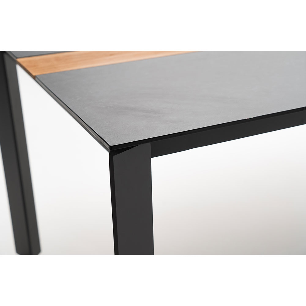 Masa terasa MYRIA Aimar, aluminiu, 200 x 100 x 74.5 cm, gri inchis