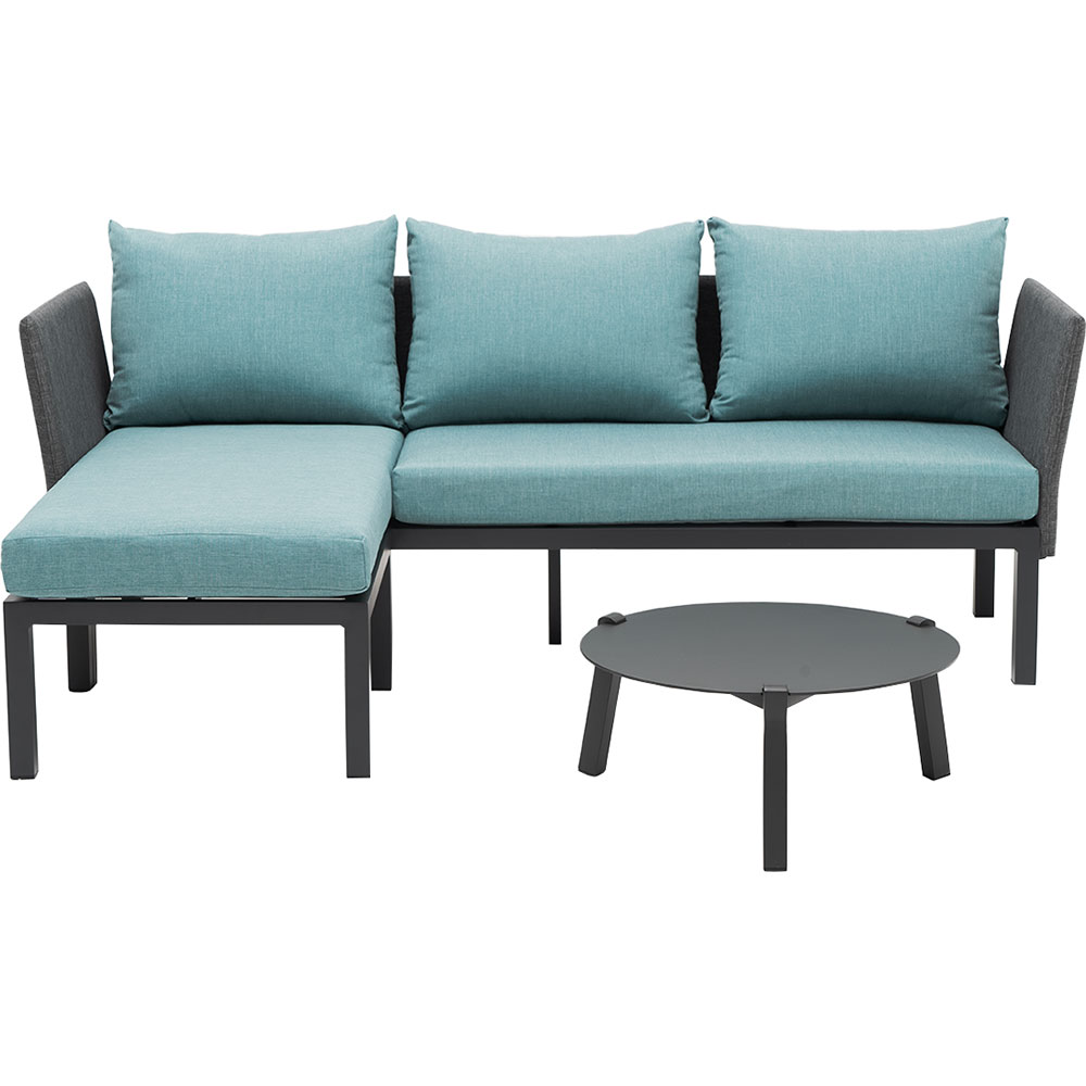 Set mobilier gradina MYRIA Paris, 3 piese, albastru-negru