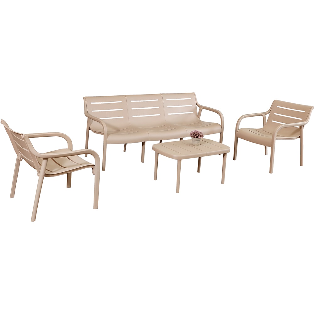 Set mobilier gradina MYRIA MY10068, 4 piese, taupe