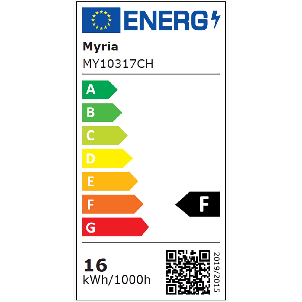 Lustra suspendata MYRIA Atomo, LED, 16W, 33x33x150 cm, crom