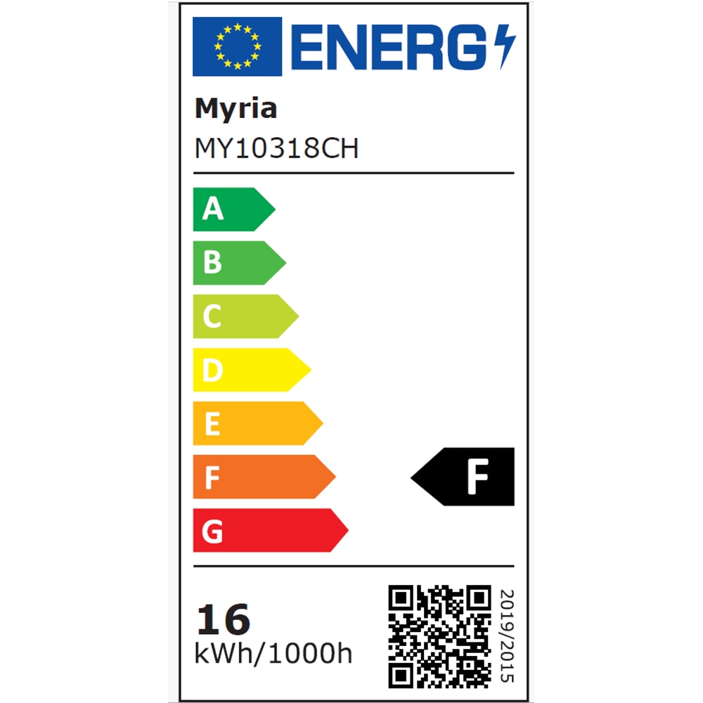 Lustra suspendata MYRIA Atomo, LED, 16W, 72x12x150 cm, crom