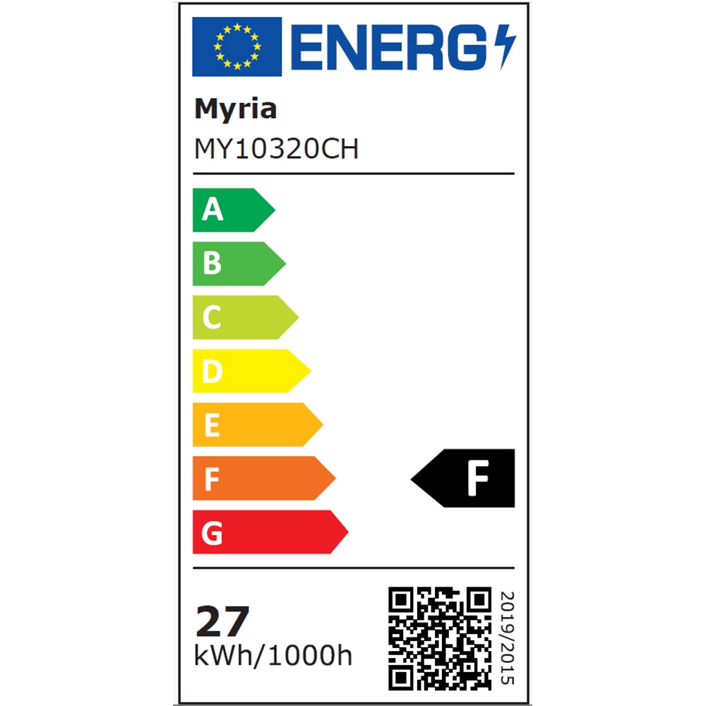 Lustra suspendata MYRIA Atomo, LED, 27W, 96x12x150 cm, crom