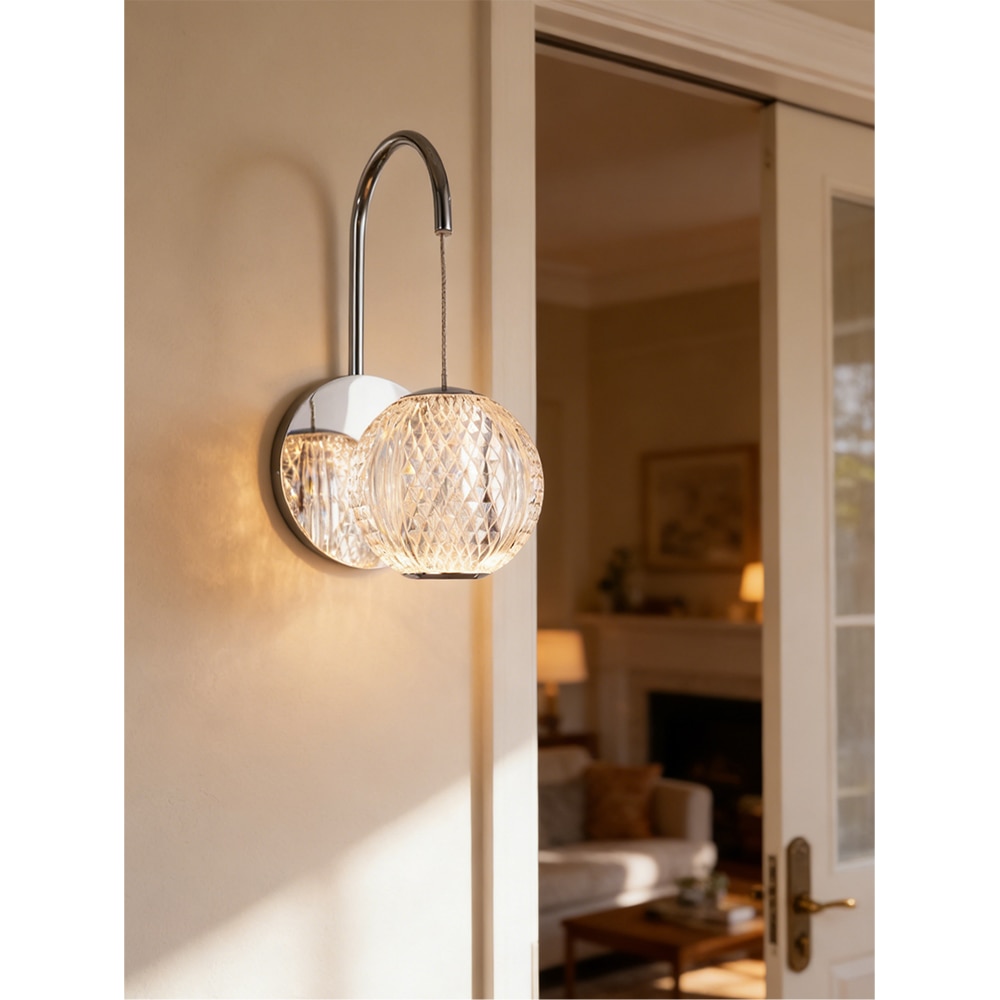 Aplica de perete MYRIA Diamond, LED, 6W, 11x18x26 cm, crom
