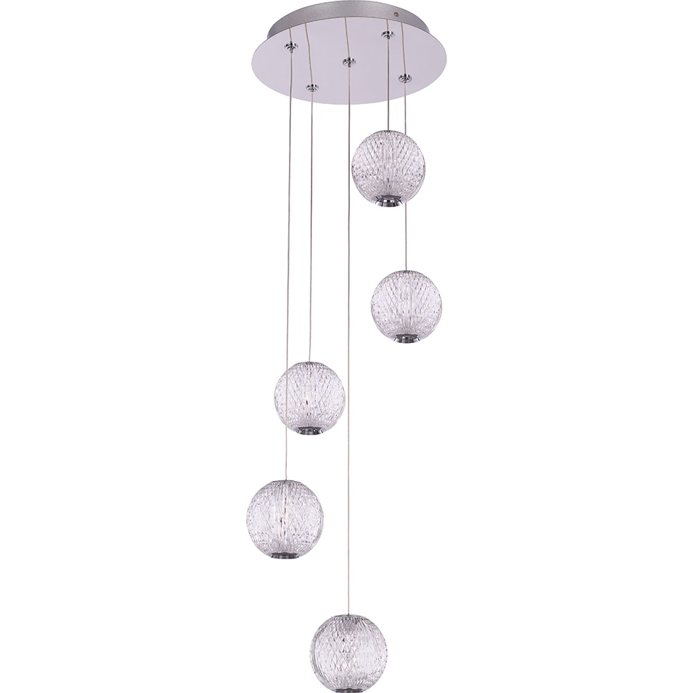Lustra suspendata MYRIA Diamond, LED, 25W, 32x32x150 cm, crom