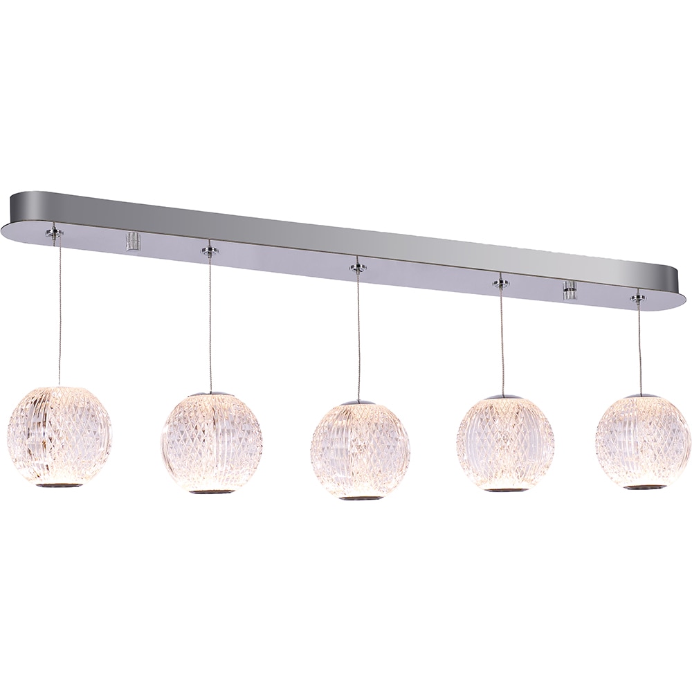 Lustra suspendata MYRIA Diamond, LED, 24W, 84x11x150 cm, crom