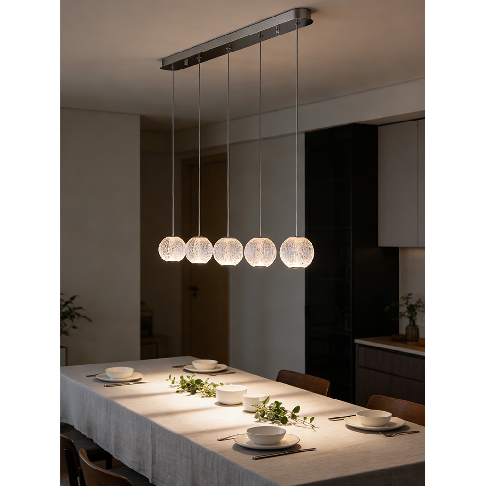 Lustra suspendata MYRIA Diamond, LED, 24W, 84x11x150 cm, crom