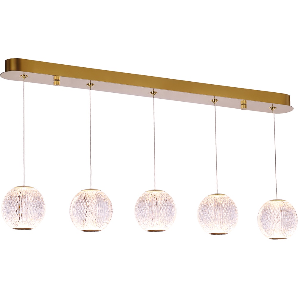 Lustra suspendata MYRIA Diamond, LED, 24W, 84x11x150 cm, auriu