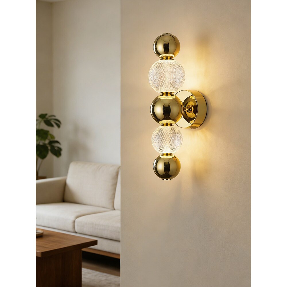 Aplica LED MYRIA MY10340GD, 8W, 448.8lm, 4000K, IP20, auriu