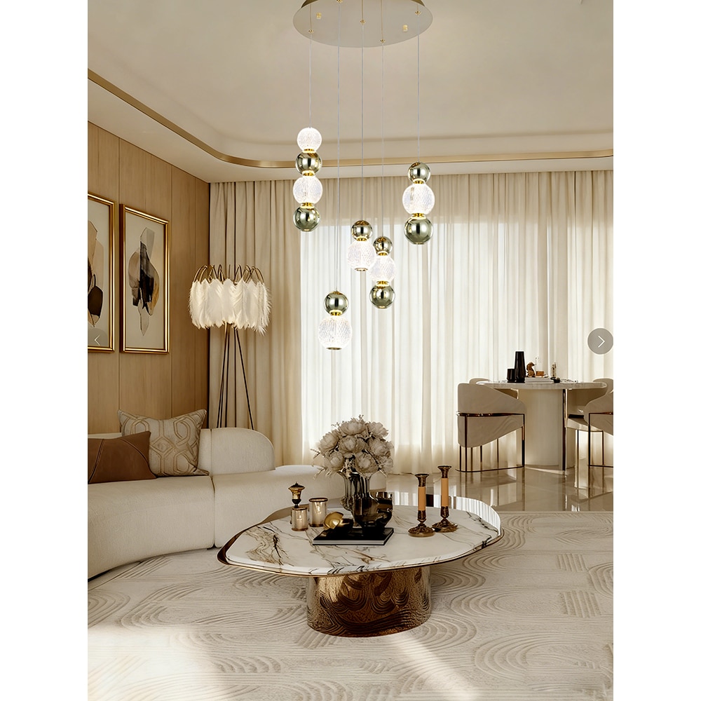 Lustra LED MYRIA Diamond MY10343GD, 31W, 2093.3lm, 4000K, IP20, auriu
