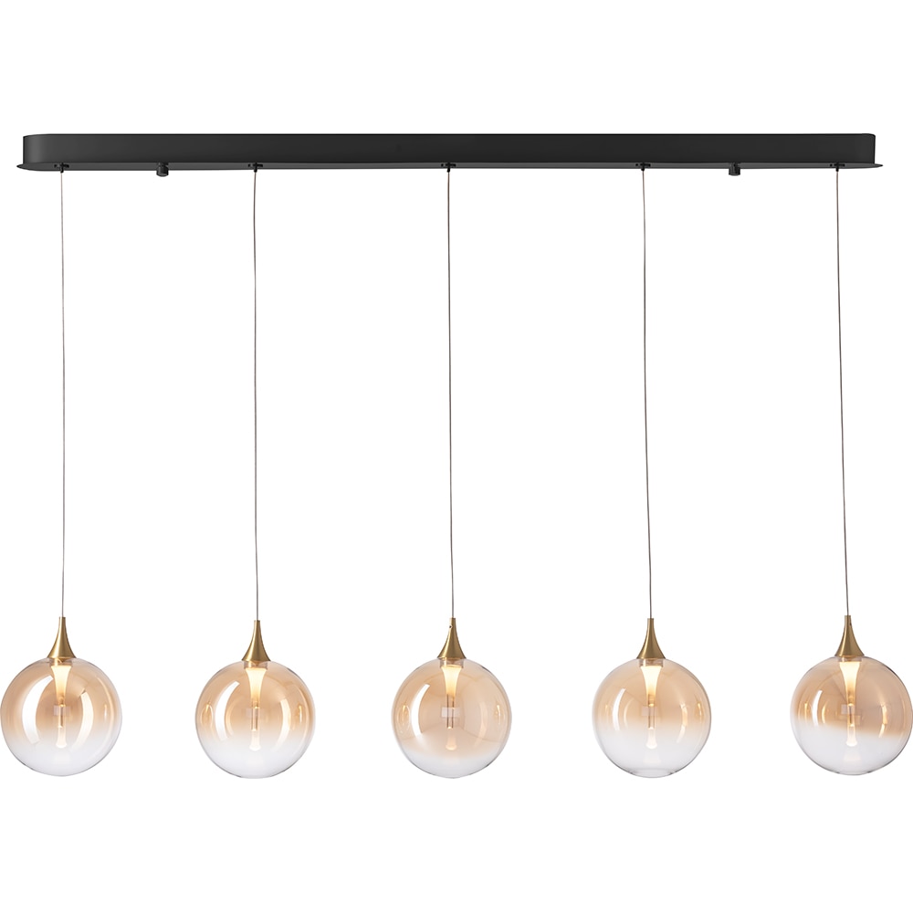 Lustra suspendata MYRIA Globe, LED, 21W, 120x16x150 cm, auriu-negru