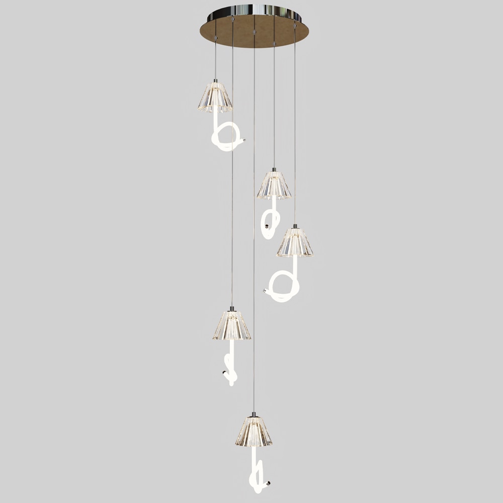 Lustra suspendata MYRIA Aria LED, 28W, 4000K, IP20, crom