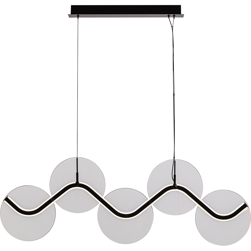 Lustra LED MYRIA Voluta MY10368BK, 32W, 2263lm, 4000K, IP20, negru