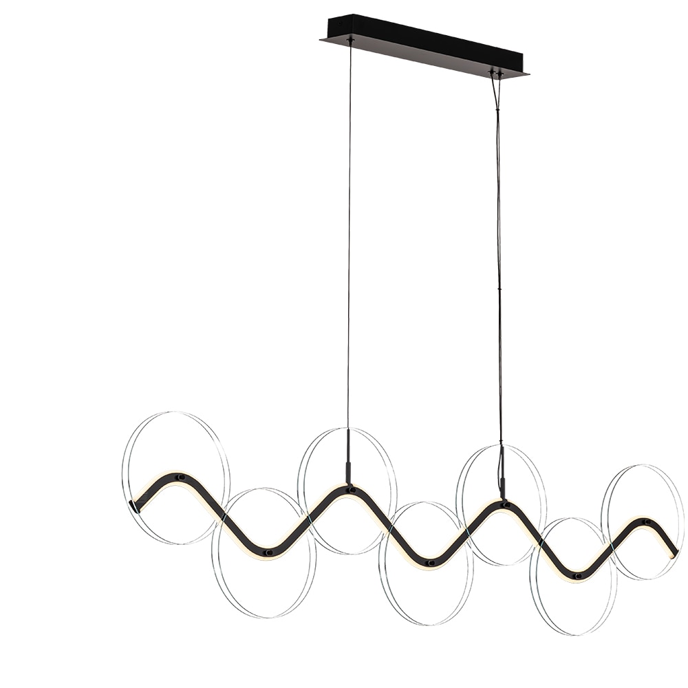 Lustra LED MYRIA Voluta MY10369BK, 40W, 2882lm, 4000K, IP20, negru