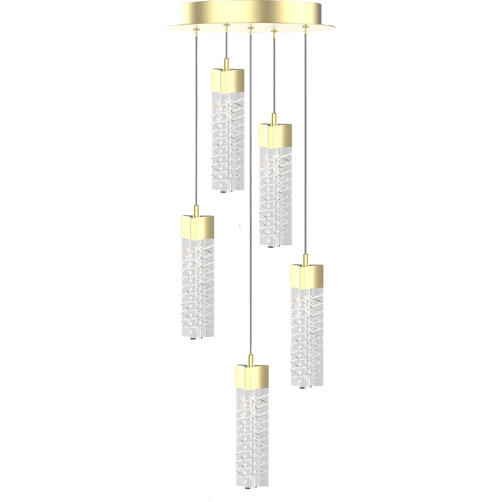 Lustra suspendata MYRIA Astra LED, 24W, 4000K, IP20, auriu