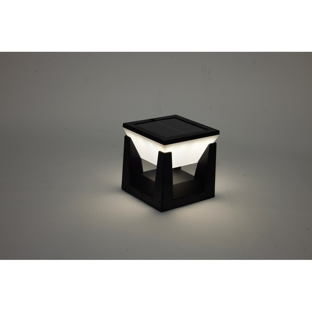 Lampa solara pentru stalp MYRIA MY10399, 12x0.5W, 80lm, IP44, negru