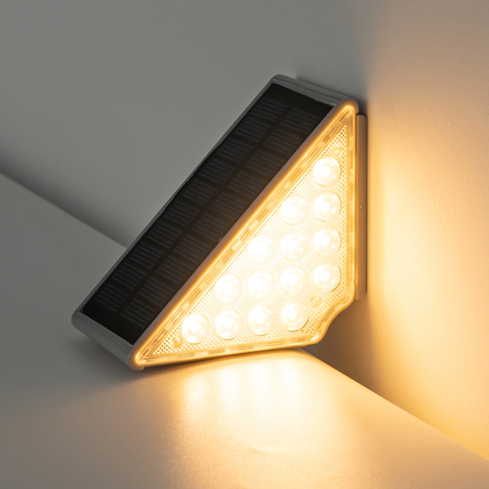 Lampa solara pentru scara MYRIA MY10400, IP44, argintiu, 2 bucati