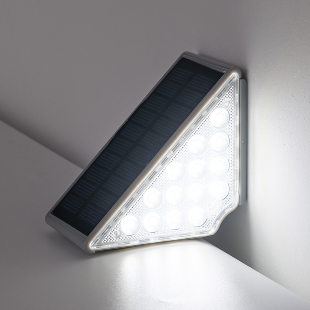 Lampa solara pentru scara MYRIA MY10400, IP44, argintiu, 2 bucati
