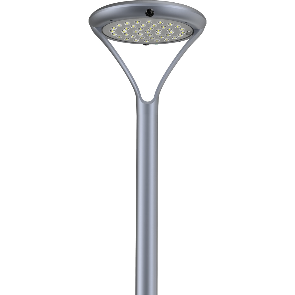 Stalp solar cu senzor MYRIA MY10402, 20W, 2000lm, IP44, argintiu