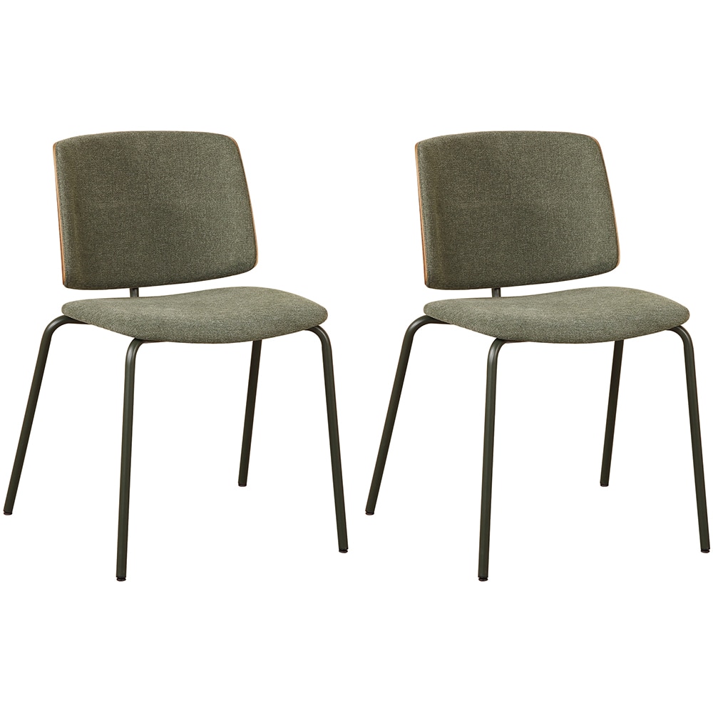 Scaun bucatarie MYRIA Karo, 44.5 x 53.5 x 78 cm, 2 bucati, verde
