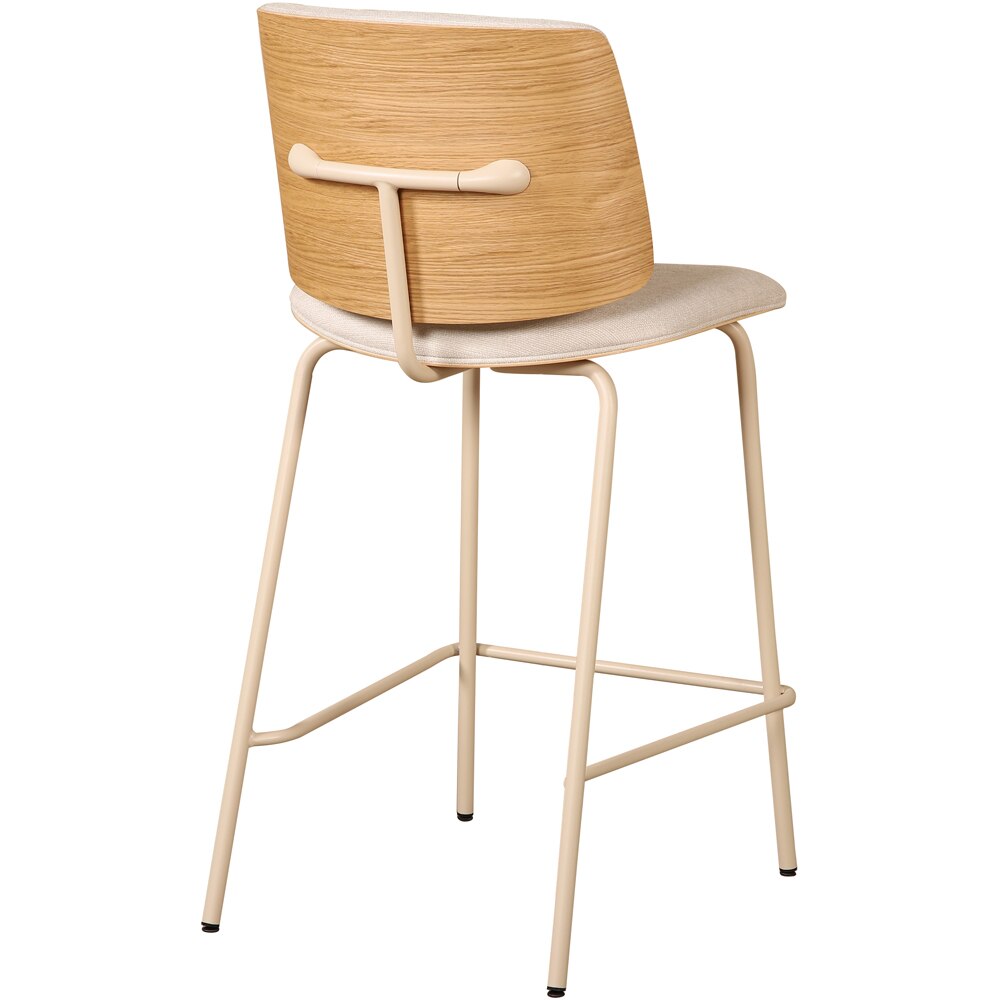 Scaun bar MYRIA Karo, 46 x 53.5 x 97 cm, 2 bucati, bej