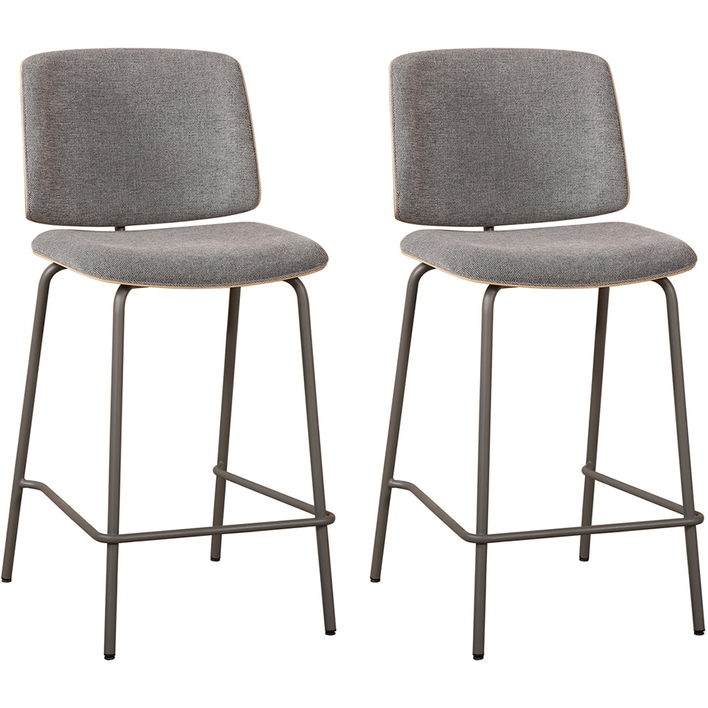 Scaun bar MYRIA Karo, 46 x 53.5 x 97 cm, 2 bucati, gri