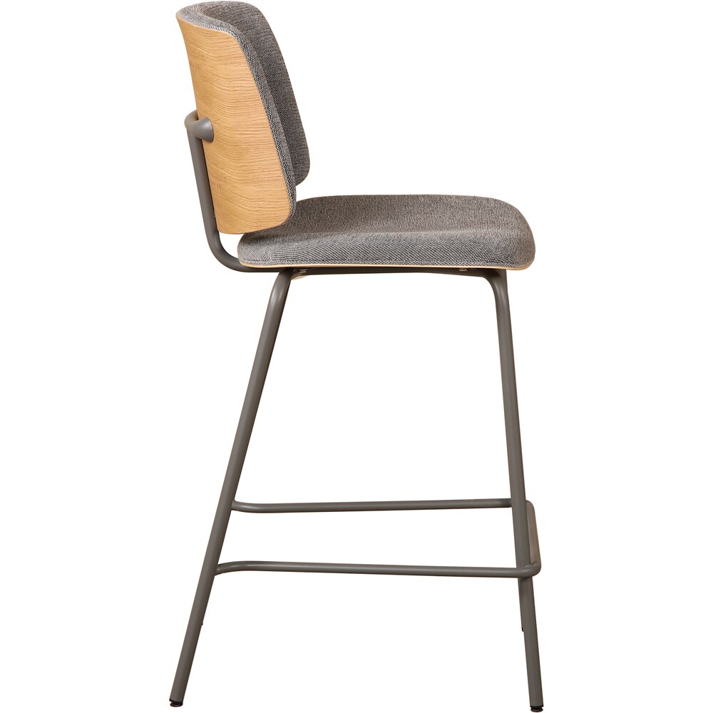 Scaun bar MYRIA Karo, 46 x 53.5 x 97 cm, 2 bucati, gri