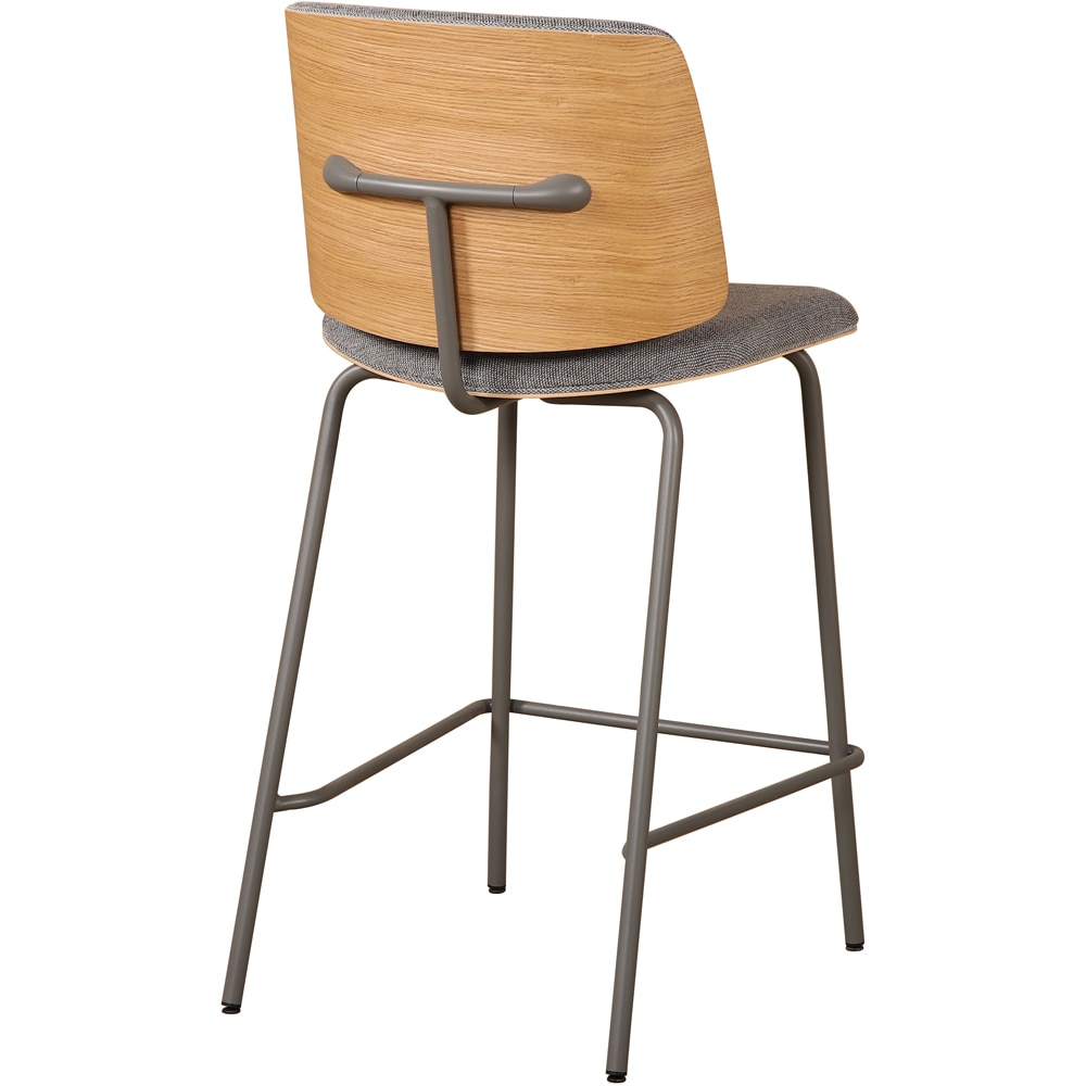 Scaun bar MYRIA Karo, 46 x 53.5 x 97 cm, 2 bucati, gri