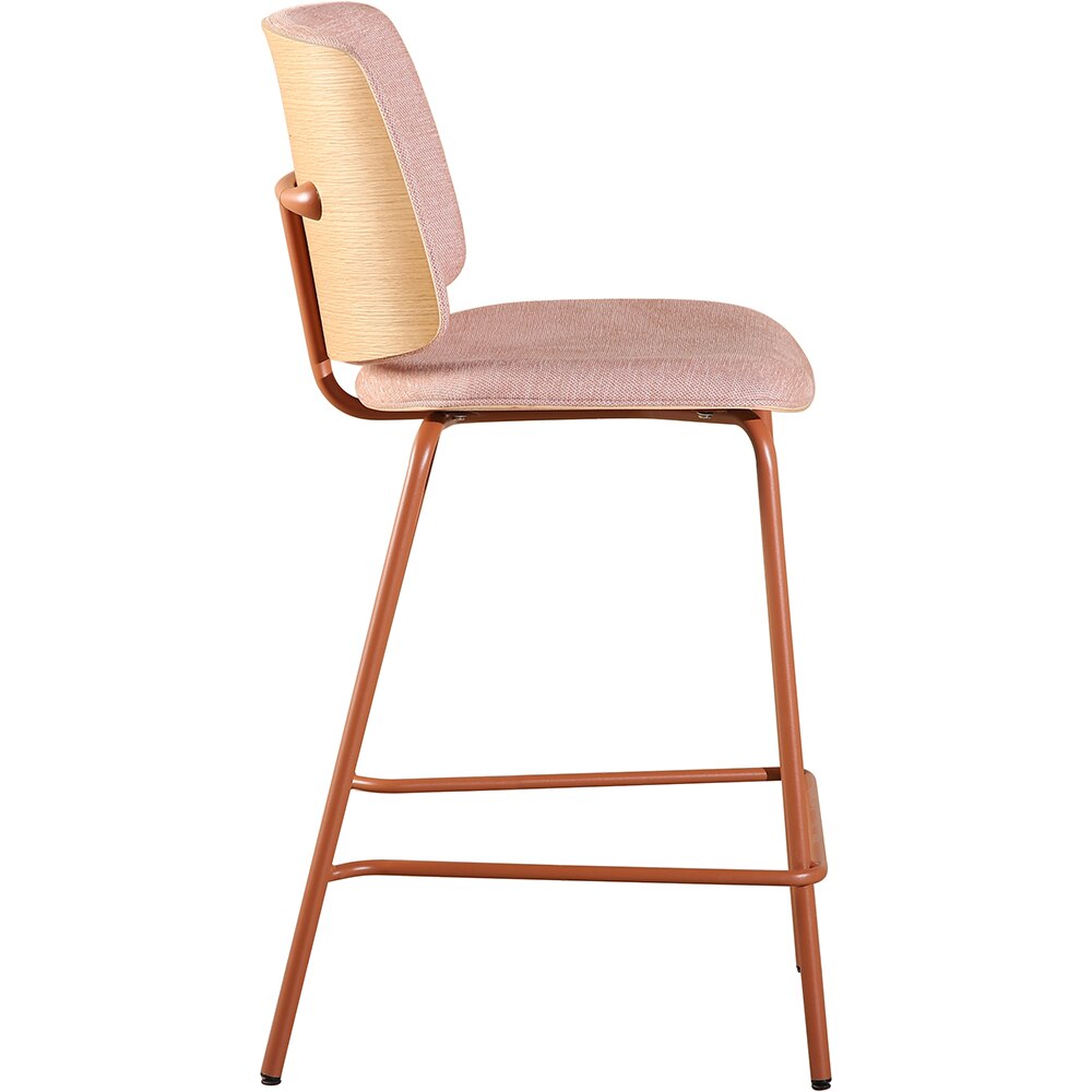 Scaun bar MYRIA Karo, 46 x 53.5 x 97 cm, 2 bucati, roz