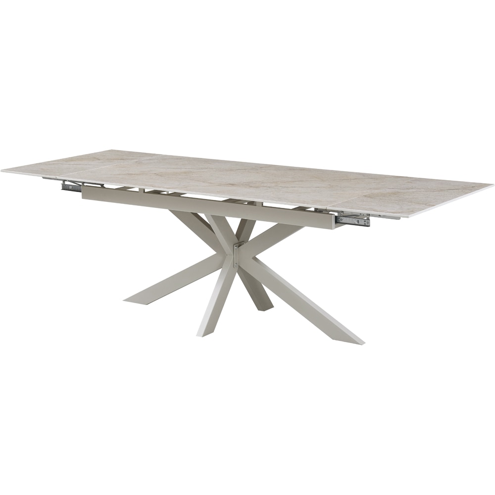 Masa extensibila MYRIA NDT-2622, piatra sintetizata, 160-240 x 90 x 75 cm, bej