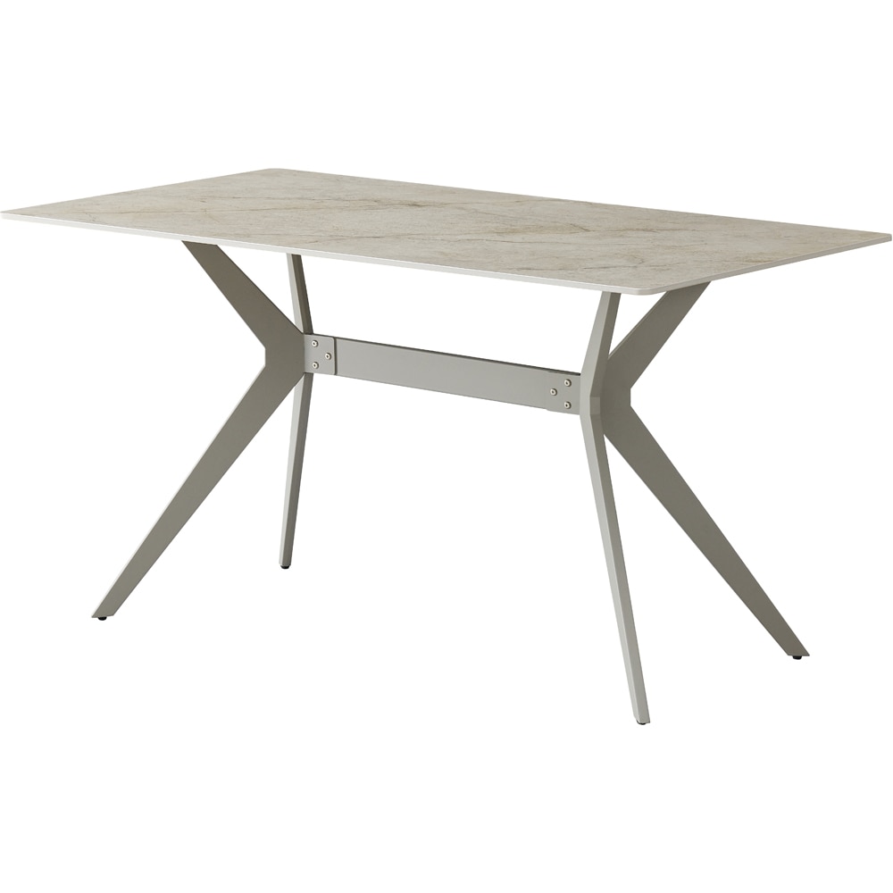 Masa bucatarie MYRIA NDT-2632, piatra sinterizata, 140 x 80 x 75 cm, bej