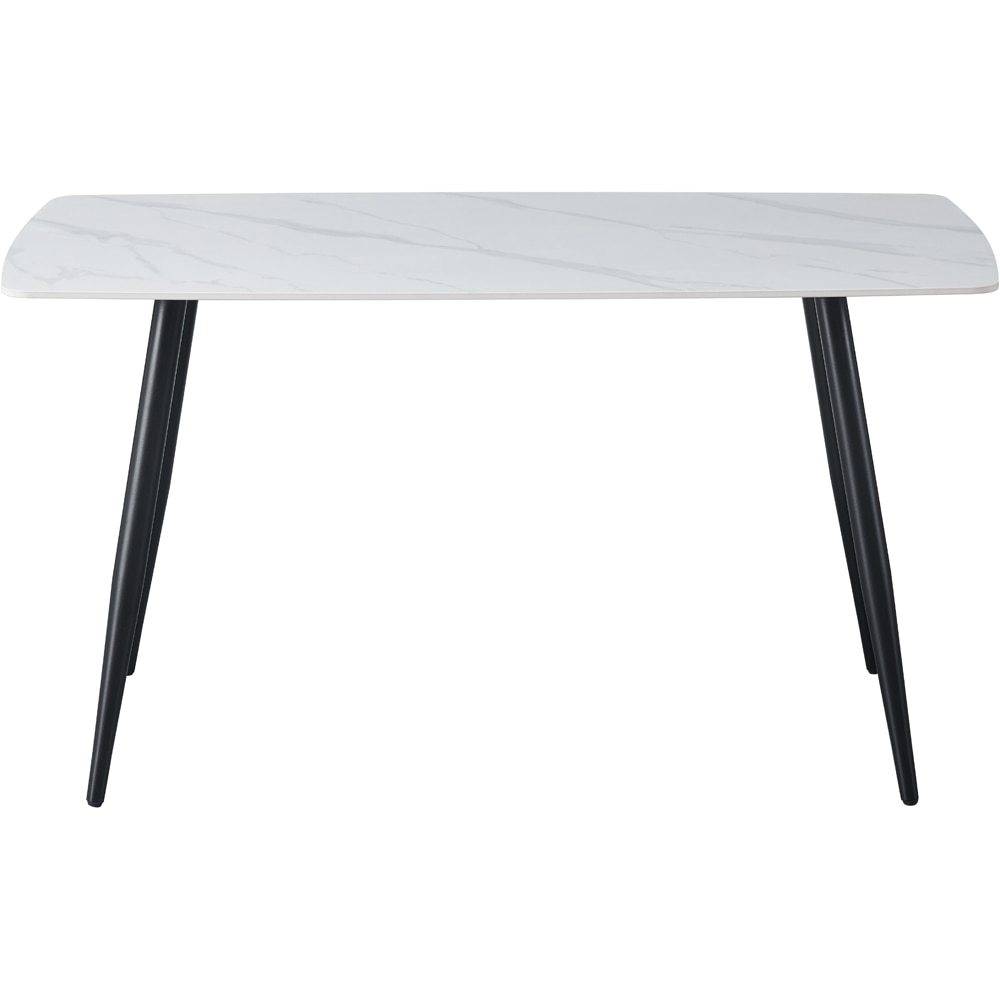 Masa bucatarie MYRIA NDT-2628, piatra sinterizata, 140 x 80 x 75 cm, alb