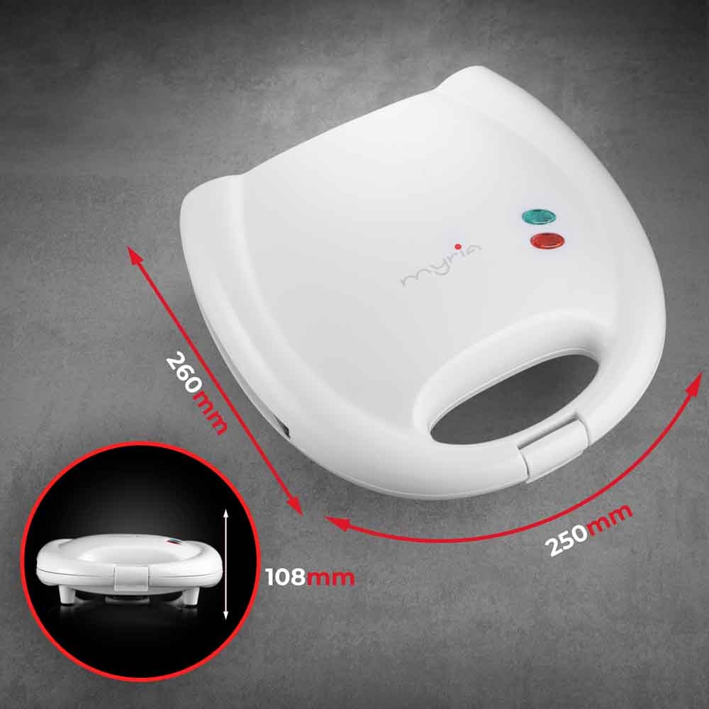 Sandwich maker MYRIA MY4108, 750W, alb 