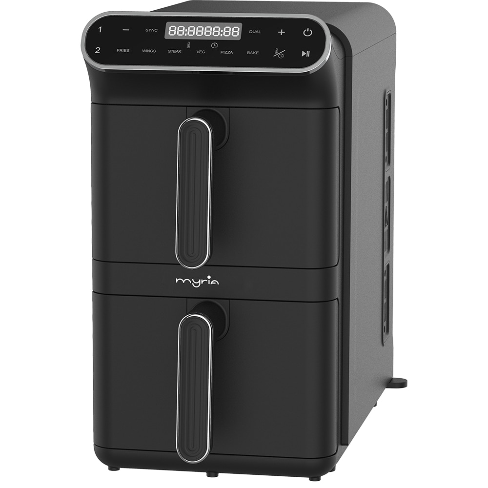 Friteuza cu aer cald dubla MYRIA MY4714, 11l, 2460W, negru