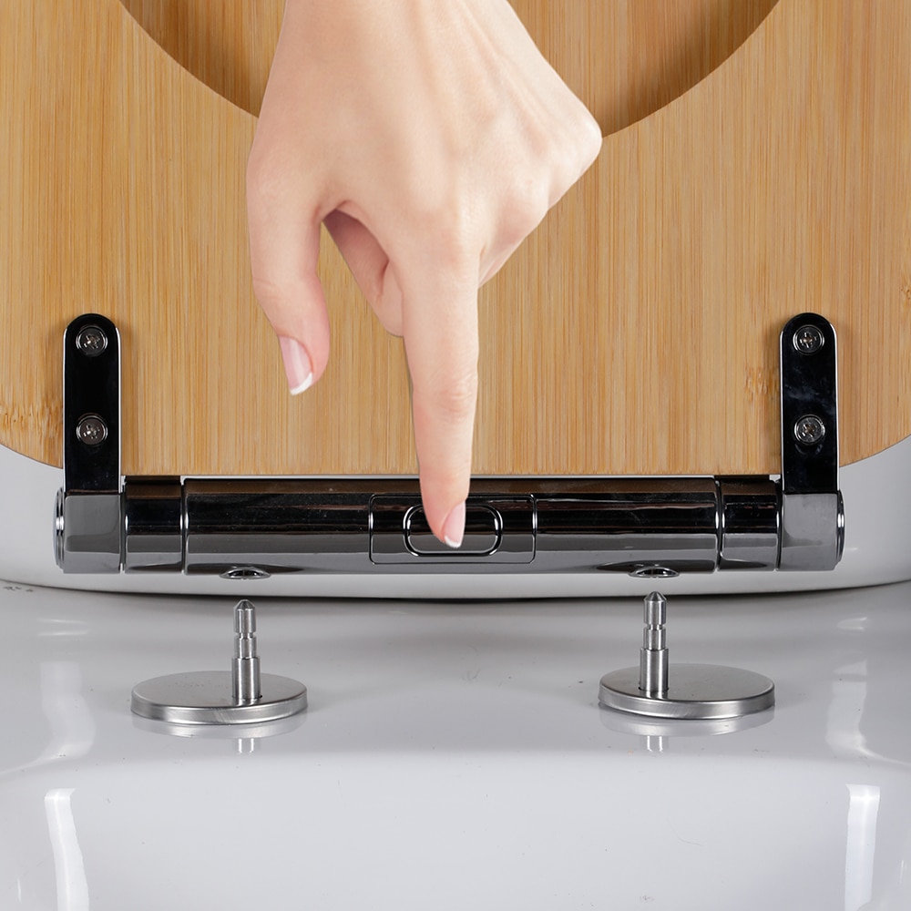 Capac WC GOODHOME Cervia MZ328UK20, inchidere lenta, duroplast, maro